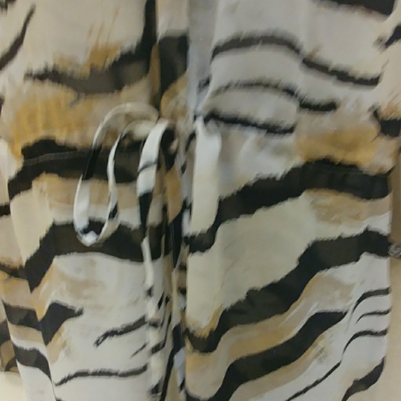 La Vie en Rose Aqua Sheer Animal Print Bathing Suit Coverup - Picture 6 of 8